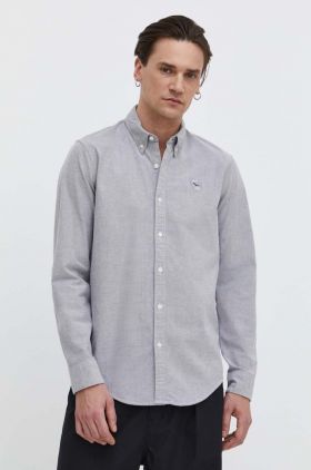 Abercrombie & Fitch camasa barbati, culoarea gri, cu guler button-down, regular