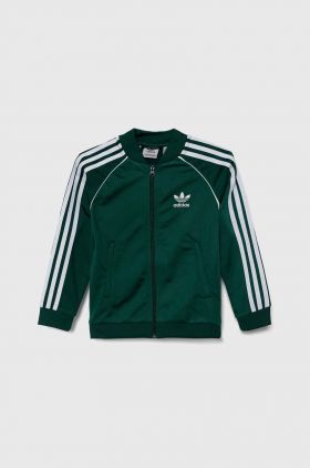 adidas Originals bluza copii culoarea verde, cu imprimeu