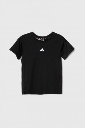 adidas tricou copii culoarea negru