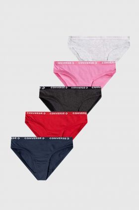 Converse chiloti copii 5-pack culoarea rosu