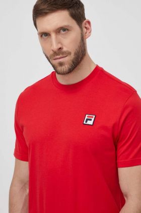 Fila tricou din bumbac barbati, culoarea rosu, cu imprimeu