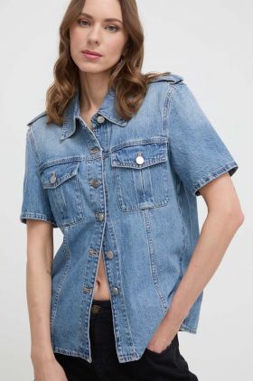 Miss Sixty camasa jeans femei, cu guler clasic, regular