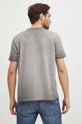 Medicine tricou din bumbac barbati, culoarea gri, cu imprimeu