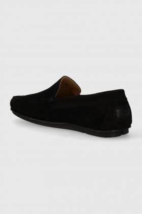 Gant mocasini din piele intoarsa Wilmon barbati, culoarea negru, 28673544.G00