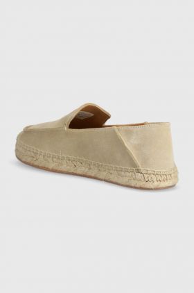 BOSS espadrile din piele intoarsa Madeira culoarea bej, 50516853