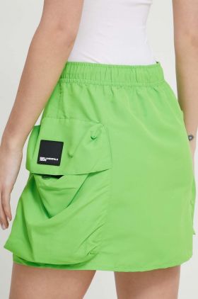 Karl Lagerfeld Jeans fusta culoarea verde, mini, creion