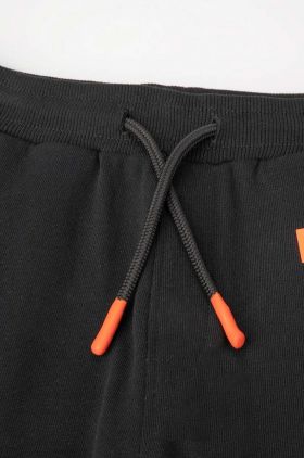 Coccodrillo pantaloni de trening din bumbac pentru copii culoarea negru, neted