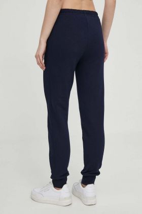 United Colors of Benetton pantaloni de trening culoarea albastru marin, neted