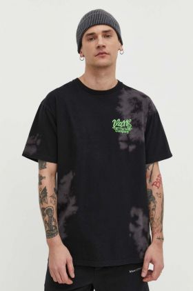 Vans tricou din bumbac barbati, culoarea negru, cu imprimeu