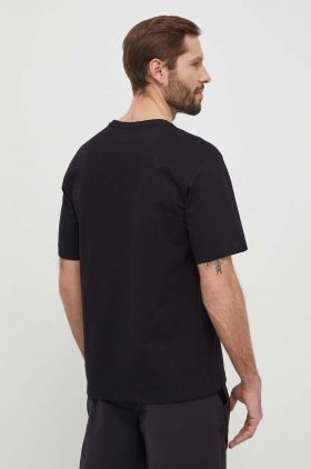 The North Face tricou din bumbac barbati, culoarea negru, neted, NF0A87D1JK31