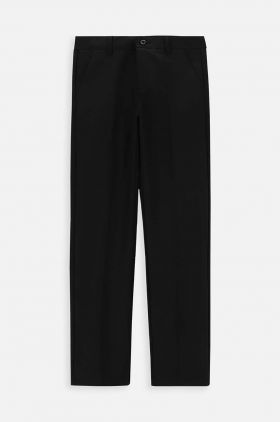 Coccodrillo pantaloni copii culoarea negru, neted