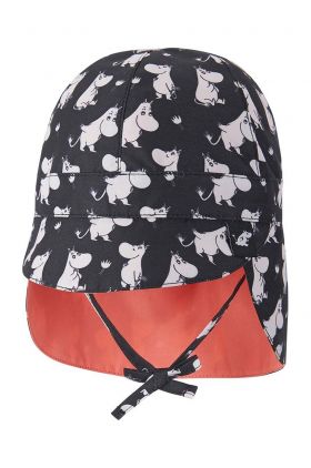 Reima șapcă de baseball reversibilă Moomin Solskydd culoarea negru, modelator