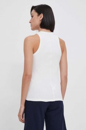 Lacoste top din bumbac culoarea bej