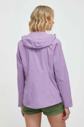 Jack Wolfskin geaca de ploaie Elsberg 2.5L femei, culoarea violet