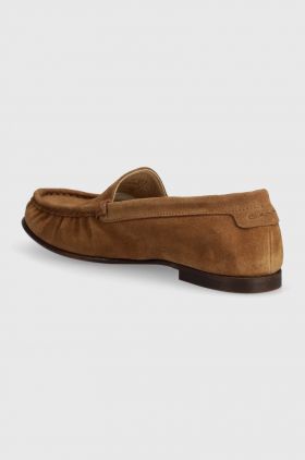 Gant mocasini din piele intoarsa Kellie femei, culoarea maro, cu toc plat, 28573566.G146