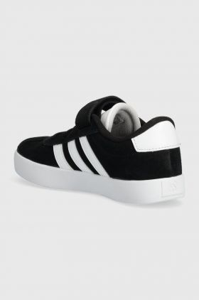 adidas sneakers de piele întoarsă pentru copii VL COURT 3.0 EL C culoarea negru