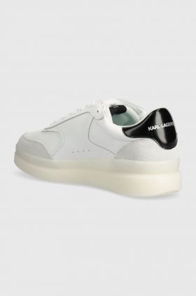 Karl Lagerfeld sneakers din piele BRINK culoarea alb, KL53438