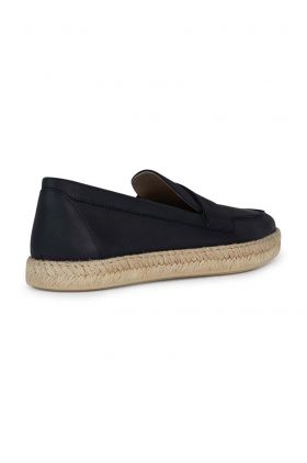 Geox espadrile de piele U OSTUNI barbati, culoarea albastru marin, U36GVA 00046 C4002