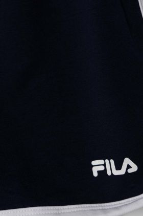 Fila pantaloni scurti copii LEESE culoarea albastru marin, cu imprimeu, talie reglabila