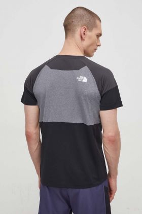 The North Face tricou sport Bolt culoarea gri, modelator, NF0A825GMN81