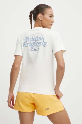 adidas Originals tricou femei, culoarea bej, IR7473