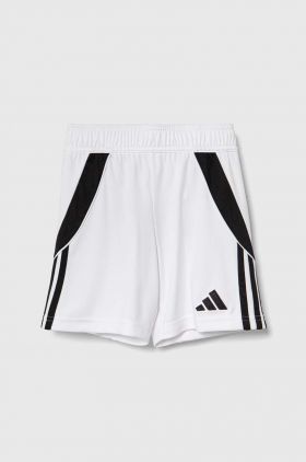 adidas Performance pantaloni scurti copii TIRO24 SHO Y culoarea alb, talie reglabila