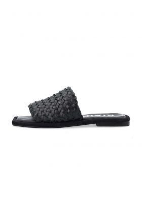 Bianco slapi de piele BIALILLIE femei, culoarea negru, 11200360