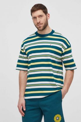 Champion tricou din bumbac barbati, culoarea verde, modelator, 219854