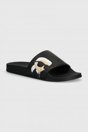 Karl Lagerfeld papuci KONDO barbati, culoarea negru, KL70005N