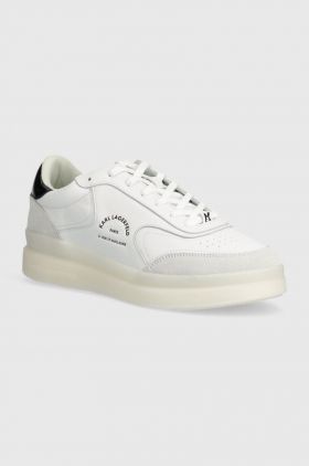 Karl Lagerfeld sneakers din piele BRINK culoarea alb, KL53438