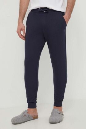 BOSS pantaloni de trening din bumbac culoarea bleumarin, uni 50515175
