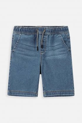 Coccodrillo pantaloni scurti din denim pentru copii culoarea albastru marin