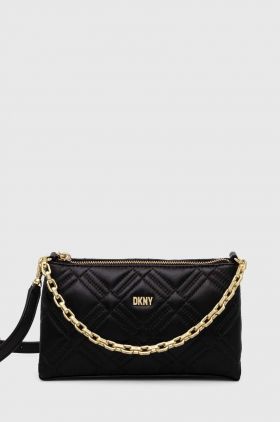 Dkny poseta de piele culoarea negru