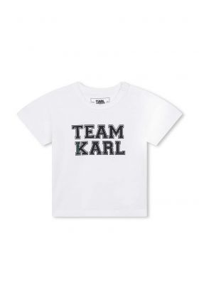 Karl Lagerfeld set de baie pentru copii - pantaloni scurți și un tricou culoarea alb