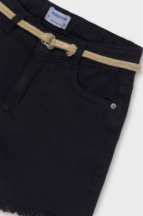 Mayoral pantaloni scurti copii culoarea negru, neted