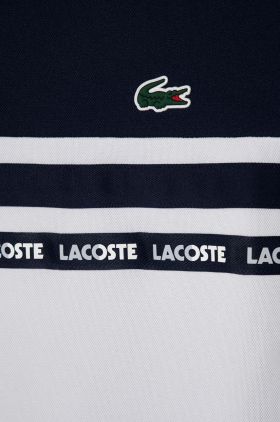 Lacoste tricou copii culoarea albastru marin, cu imprimeu