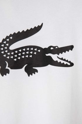 Lacoste tricou copii culoarea alb, cu imprimeu