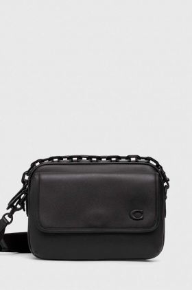 Coach borseta de piele culoarea negru