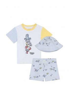 Kenzo Kids compleu bebe culoarea alb