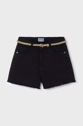 Mayoral pantaloni scurti copii culoarea negru, neted