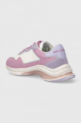 Karl Lagerfeld sneakers din piele intoarsă LUX FINESSE culoarea violet, KL63114