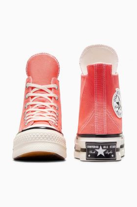 Converse tenisi Chuck 70 Plus femei, culoarea portocaliu, A06432C