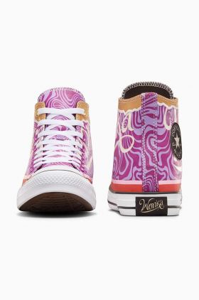 Converse tenisi Converse x Wonka Chuck Taylor All Star Swirl culoarea violet, A08154C