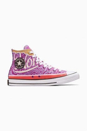 Converse tenisi Converse x Wonka Chuck Taylor All Star Swirl culoarea violet, A08154C