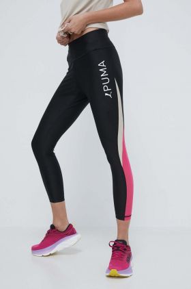 Puma leggins de antrenament Fit Eversculpt culoarea negru, cu imprimeu, 524798