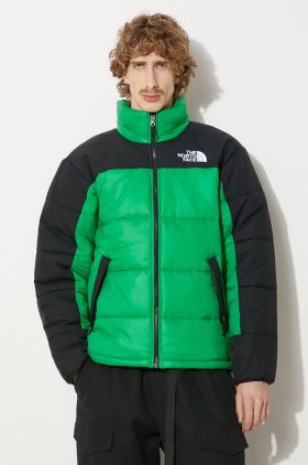 The North Face geaca HMLYN INSULATED barbati, culoarea verde, de iarna, NF0A4QYZPO81