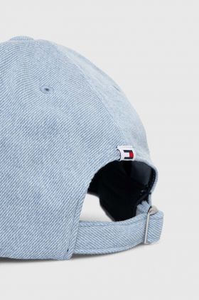 Tommy Jeans șapcă de baseball din denim cu imprimeu AW0AW15956