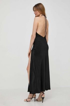 Bardot rochie culoarea negru, maxi, drept