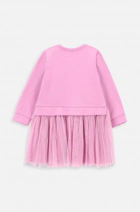 Coccodrillo rochie bebe culoarea roz, mini, evazati