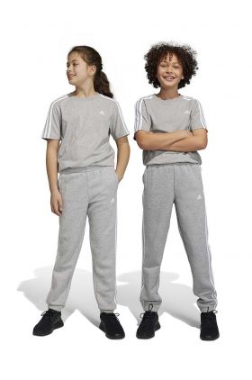 adidas pantaloni de trening pentru copii culoarea gri, melanj